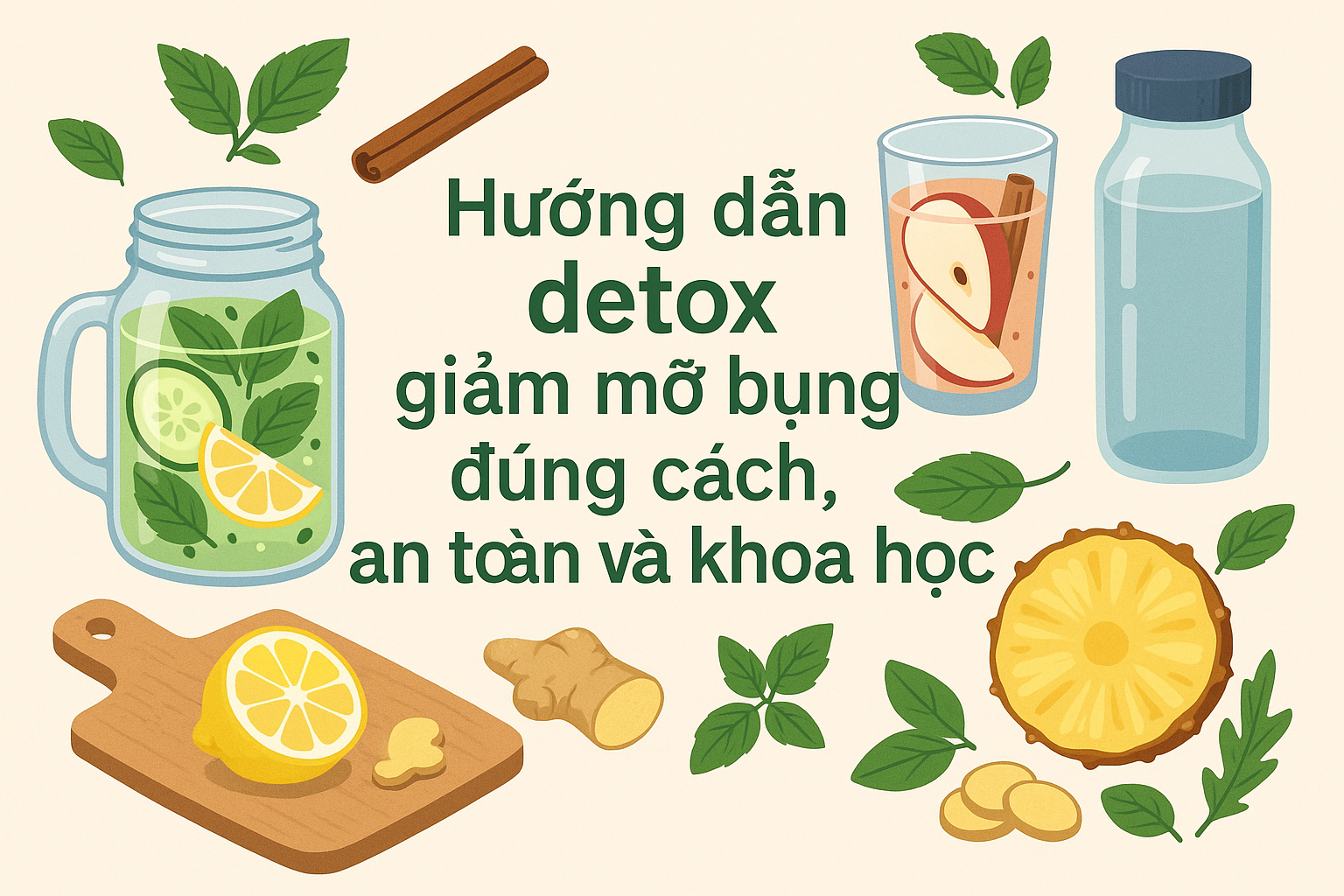 Hướng dẫn detox giảm mỡ bụng đúng cách