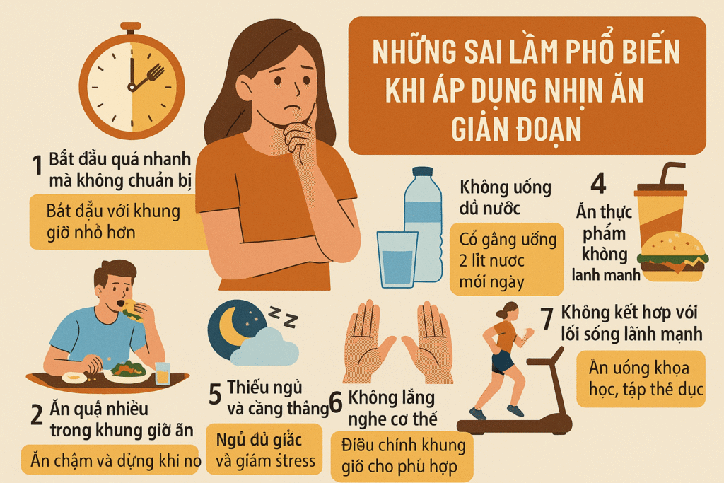 những sai lầm phổ biến khi nhịn ăn gián đoạn