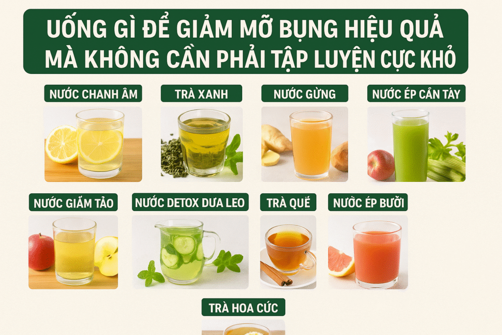 uống gì để giảm mỡ bụng